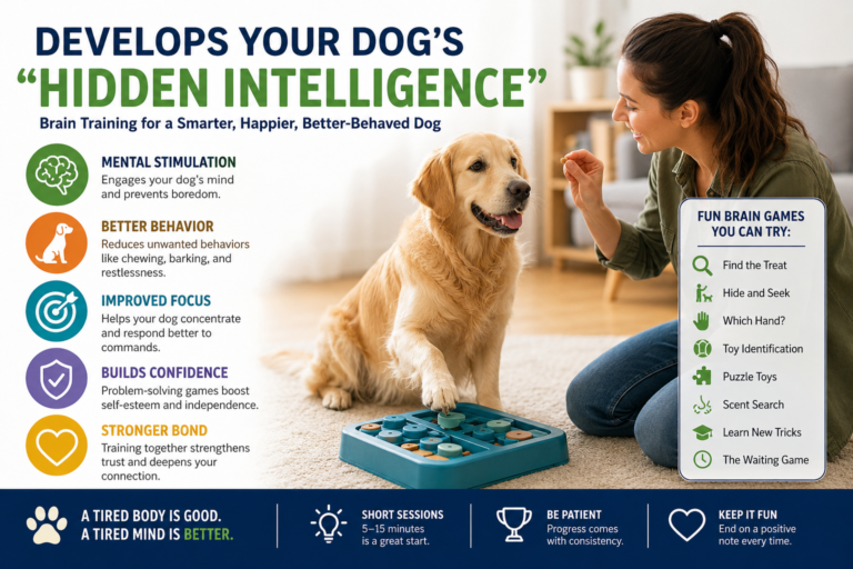 Develops Your Dog’s “Hidden Intelligence”: How Brain Training Can Help Your Dog Learn, Focus and Behave Better
